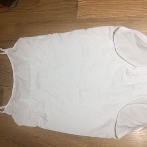 white bodysuit/camisole